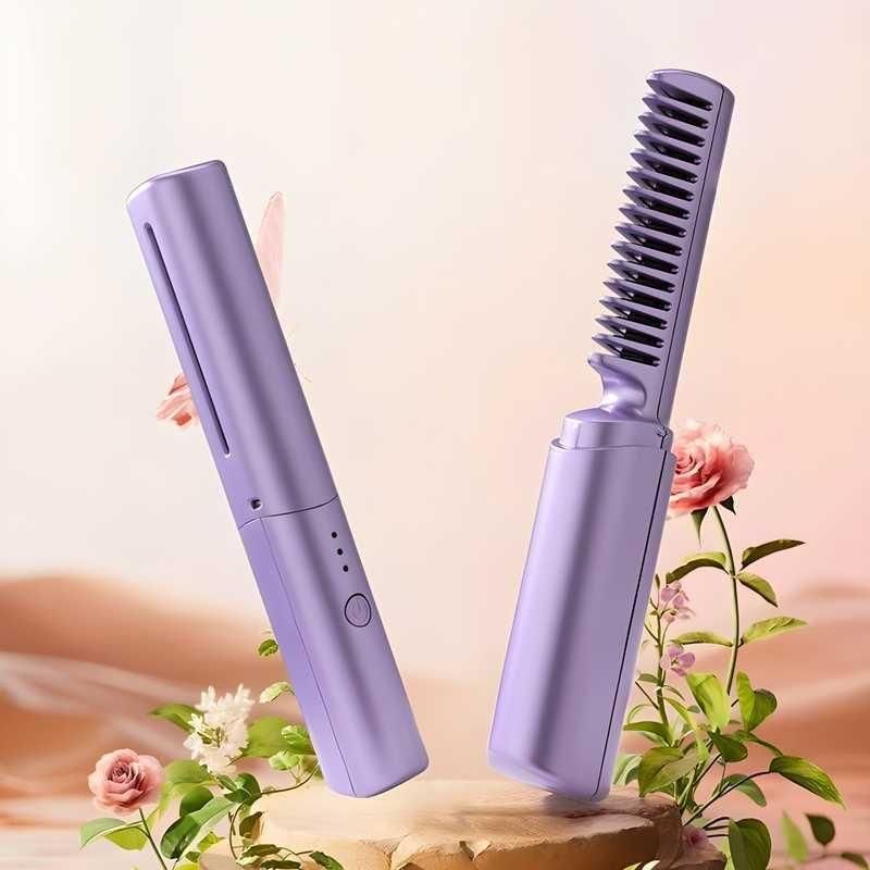 Meneflix Portable Mini Hair Straightener Cordless Rechargeable Hair Straightener